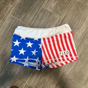 Fleo Blue Star and Red Stripe Shorts
